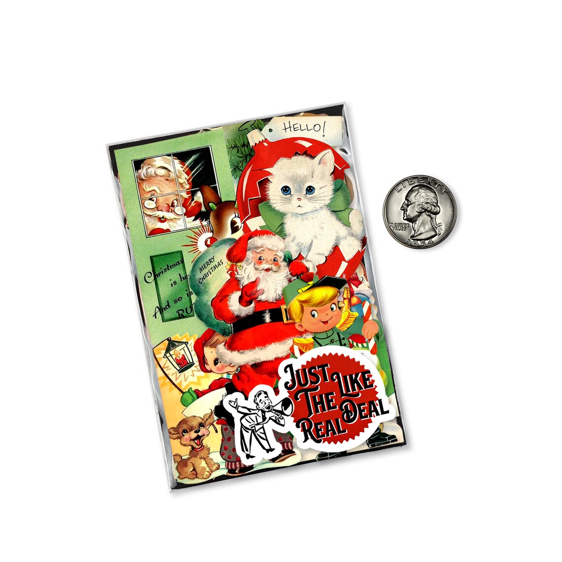 Vintage Christmas Paper Die Cuts Printed Vintage Christmas Etsy