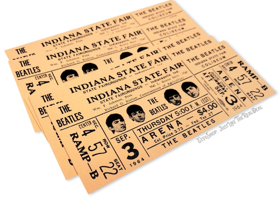 The Beatles (Ticket to Ride) - Maleta de piel sintética color azul/blanco de 6.5 x 2.3 pulgadas
