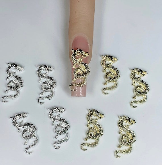 5pcs Dragon Metal Nail Charm