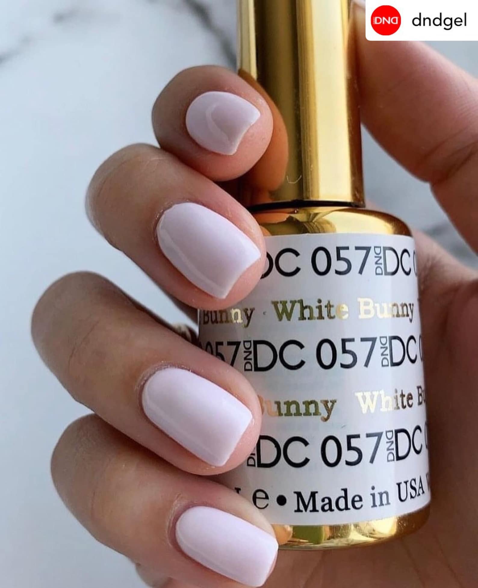 White Bunny 057 DND DC Gel Nail Polish Duo Gel & Lacquer Etsy