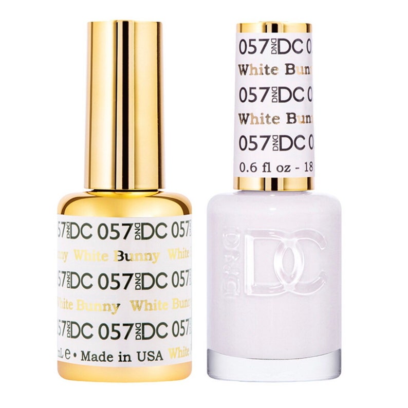 White Bunny 057 DND DC Gel Nail Polish Duo Gel & Lacquer Etsy