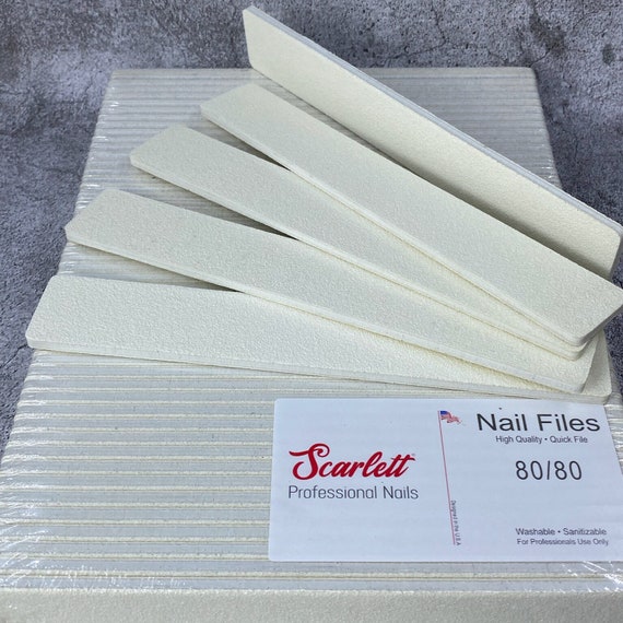 50Pcs Disposable Mini Wood Nail File 80/100 Grit for Natural Nails Wooden  Sanding Nail File Nail Art Pedicure Manicure Tools