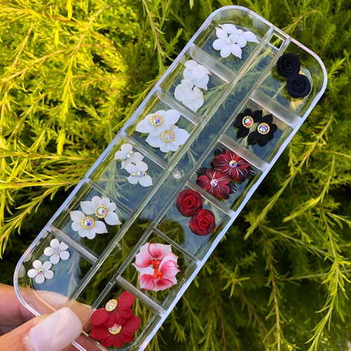 4pcs 3D Nail Flowers Acrylic Flower Etsy