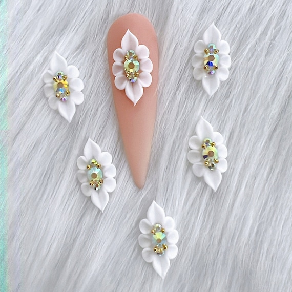 25 Flower Nail Designs That Are Too Pretty To Pass Up | Spring acrylic nails,  3d flower nails, Ballerina nails