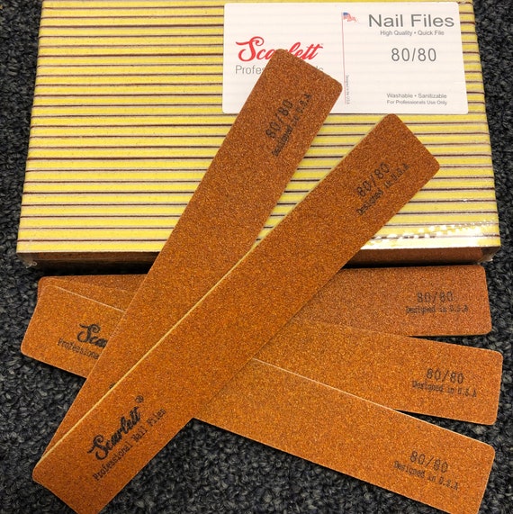 Nail File Jumbo 80/80 Garnet 50 pcs #F119P – Beauty Zone Nail Supply