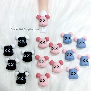 Set 4pcs  Kawaii Cartoon Nail Charm