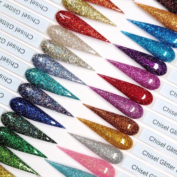 Chisel 2in1 Acrylic and Dipping Powder L Nail Powder Glitter