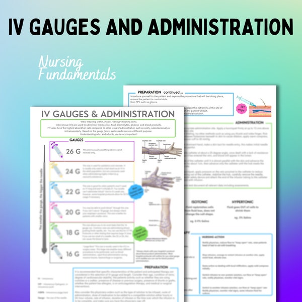 IV Gauges and Administration for Nursing Students