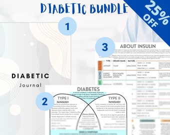 Diabetic Bundle | About Diabetes, About Insulin + a Diabetic Journal |