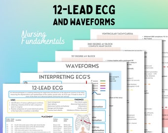 12 Lead ECG system and waveforms guide for Nursing Students