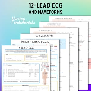 12-Lead-EKG-System und Wellenformanleitung für Krankenpflegeschüler