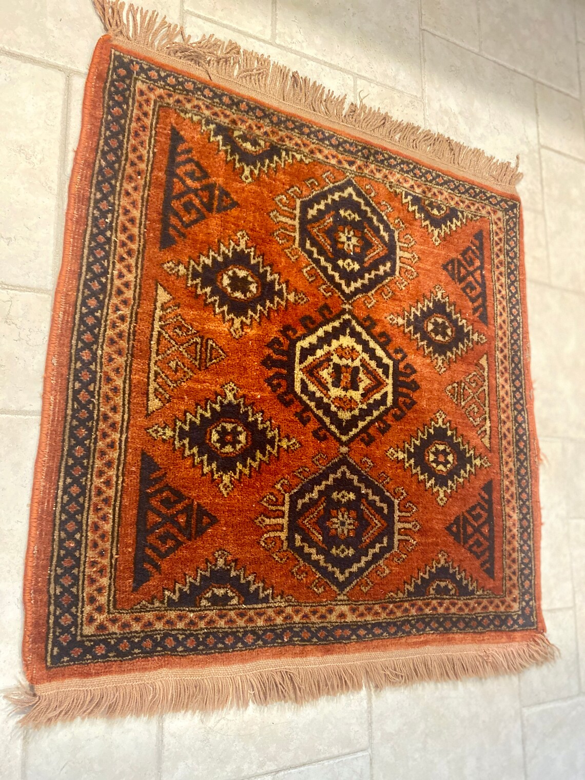 Matching Square Throw Rugs From Afghanistan - Etsy