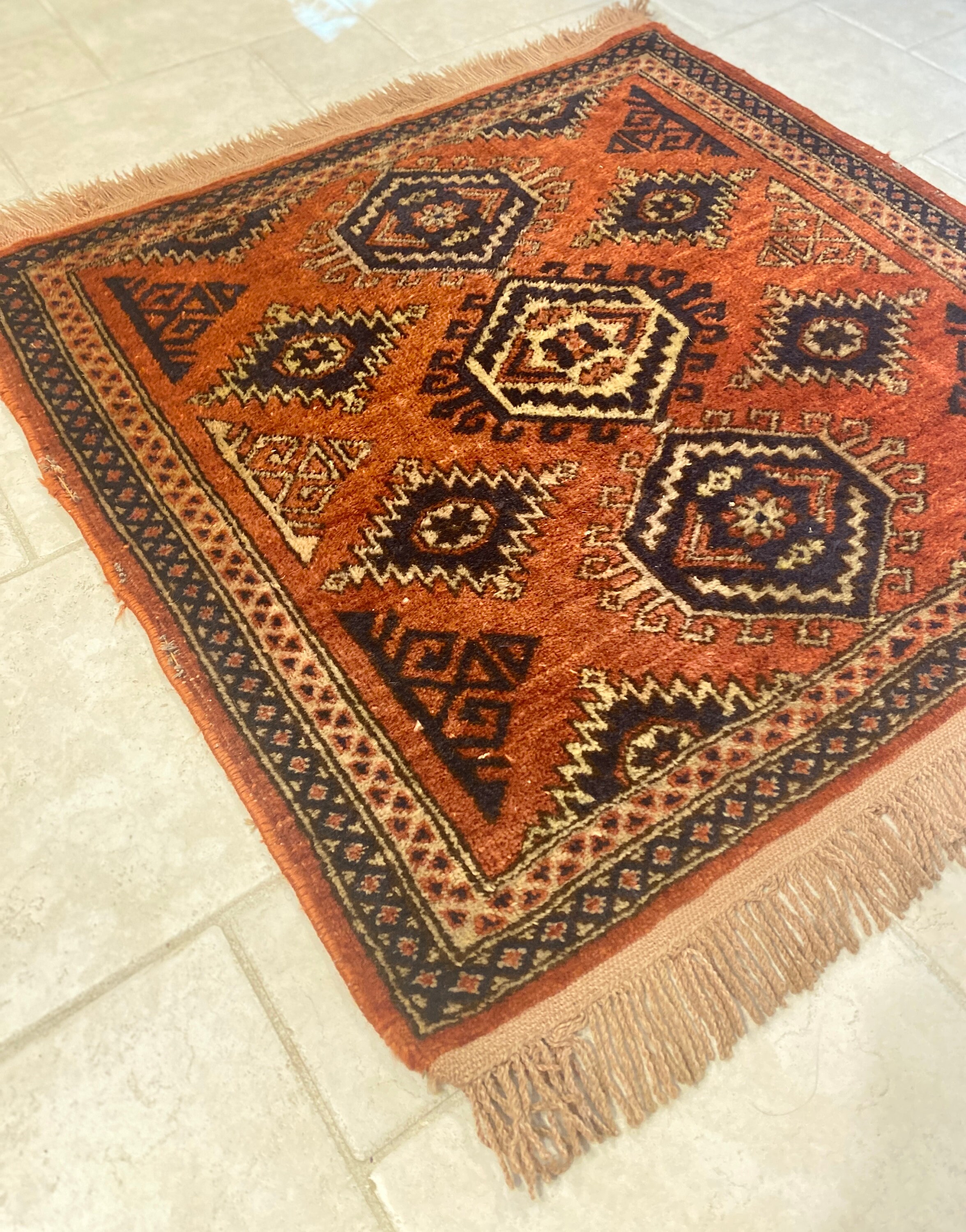 Matching Square Throw Rugs From Afghanistan - Etsy