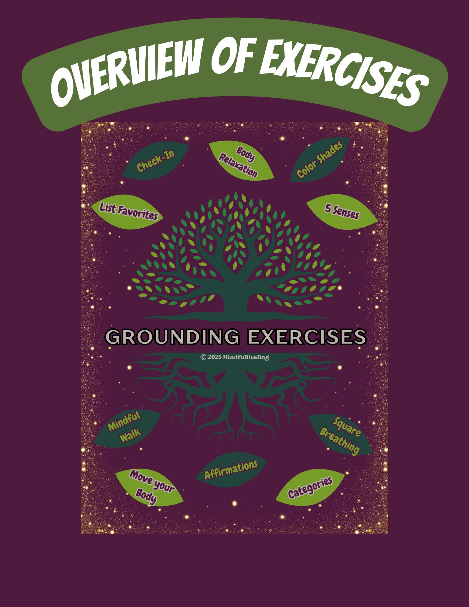 How To Create A Grounded Routine Worksheet Grounding Exercises | Therapy Handouts | Worksheets | Digita Download ...