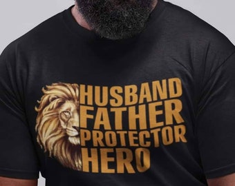 Husband father protector hero t-shirt