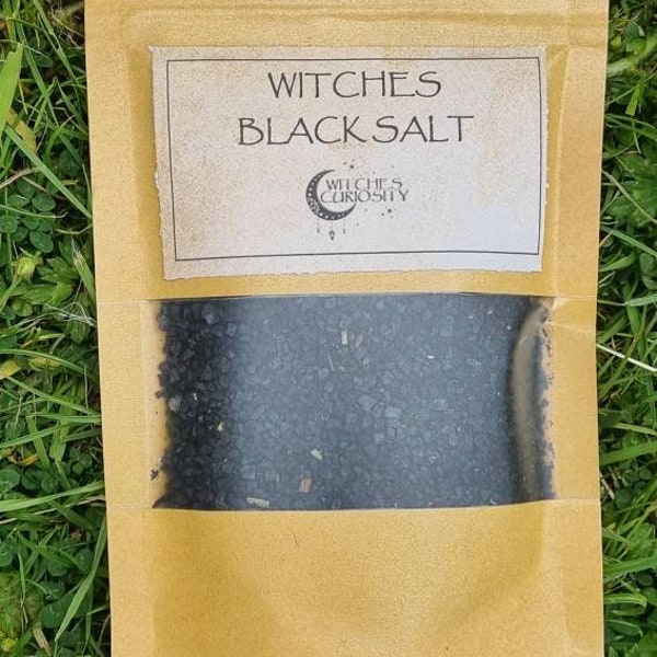 Witches Black Salt 120g | Witchcraft Supplies | Altar Items | Witchcraft | Witchy Gift, Wicca, Pagan, Protection, Banishment Magick