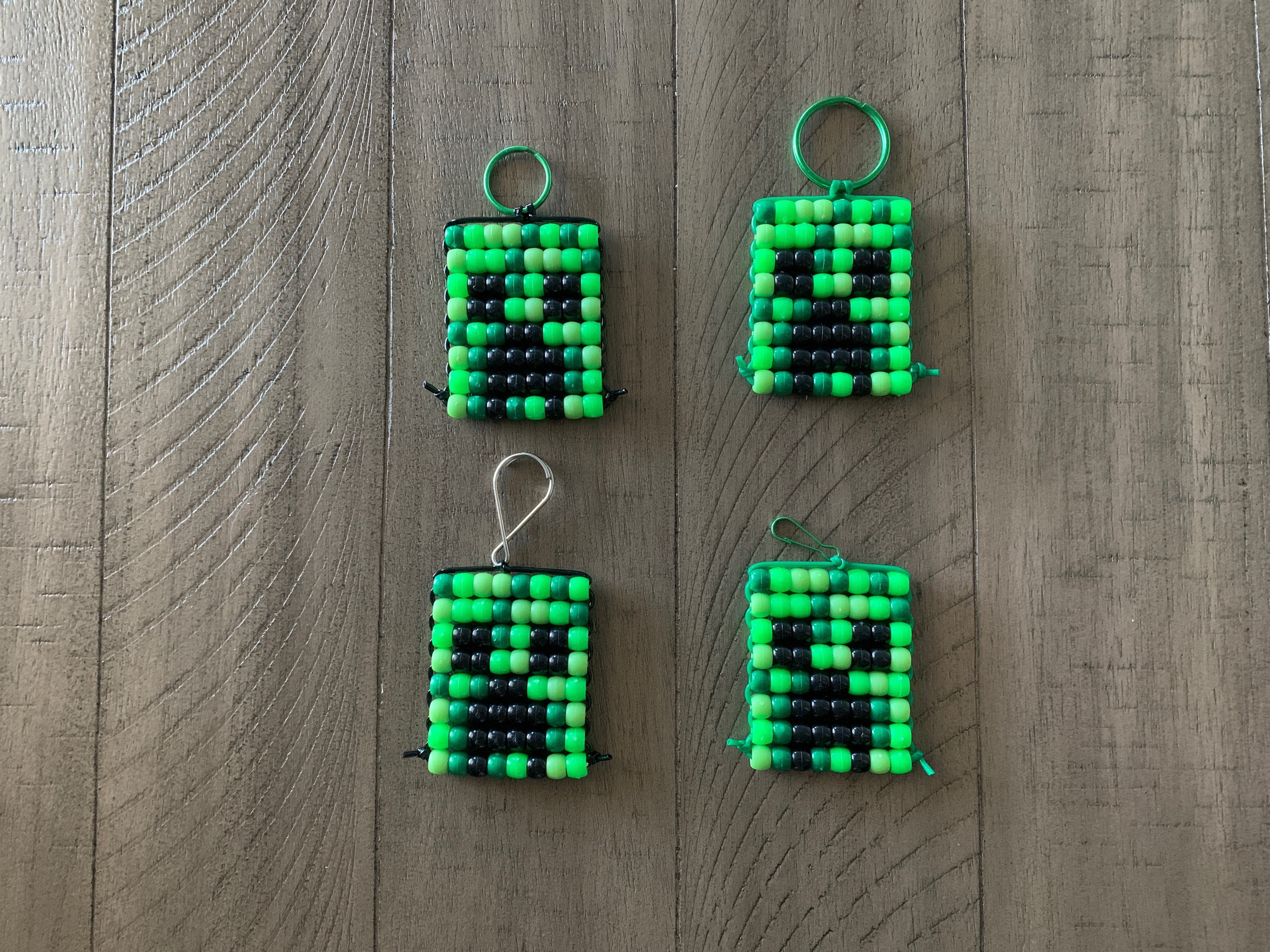 Minecraft Creeper Face and TNT Double-Sided Keychain