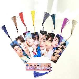 BTS metallic bookmark with tassel