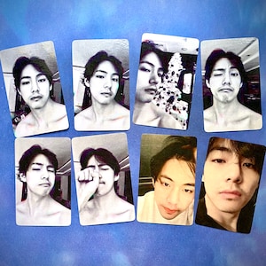 2021 Taehyung Gesichtshaare metallic shimmer Fotokarten