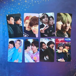 BTS Taekook metallic shimmer photocards set 4