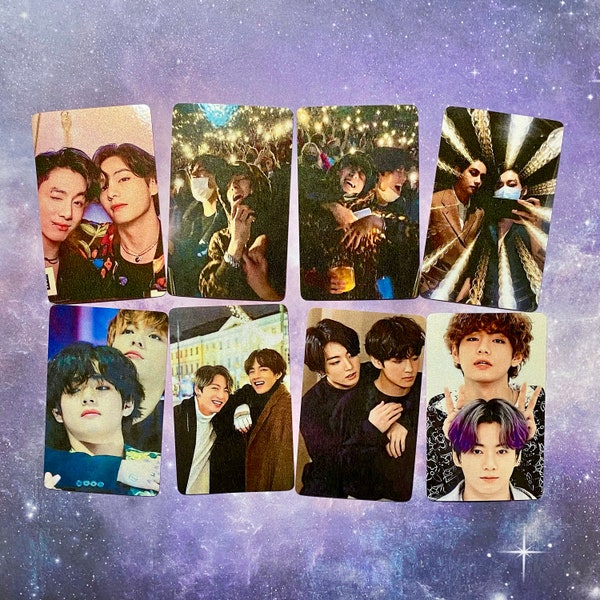 BTS Taekook metallic shimmer photocards set 2