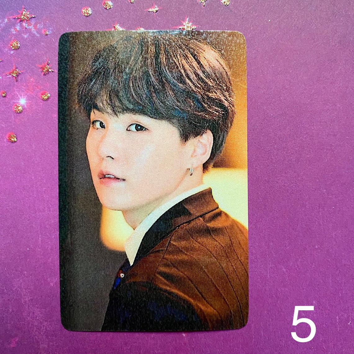 BTS Suga Min Yoongi metallic photocards Set 2 Etsy
