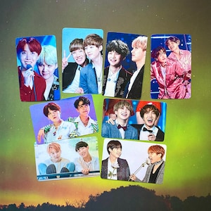 Conjunto de tarjetas fotográficas con brillo metálico BTS Sope