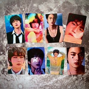 Cartes photo hologrammes métalliques scintillants BTS Jin Astronaut
