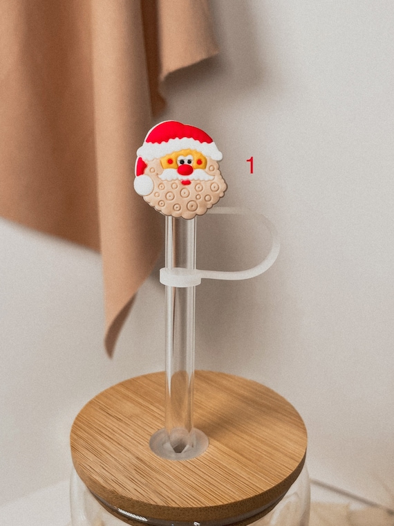 Christmas Straw Cover christmas Stanley Straw Topper Santa Straw Topper Straw  Cover Straw Buddies Stanley Accessories Straw Plug 