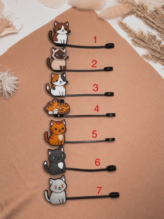 Straw Cover Topper Cat stanley Straw Topper Cat Stanley Cup Accessory Straw  Buddies straw Charms Paw Straw Cover Straw Covers cat 