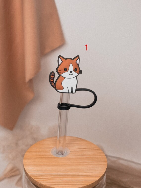 Straw Cover Topper Cat stanley Straw Topper Cat Stanley Cup Accessory Straw  Buddies straw Charms Paw Straw Cover Straw Covers cat 