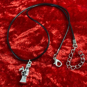 Mini Santa Muerte Pendant Necklace| Santa Muerte necklace| Handmade Necklace