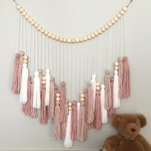 Wood Bead and Tassel Garland Nursery Garland Nursery Decor Etsy