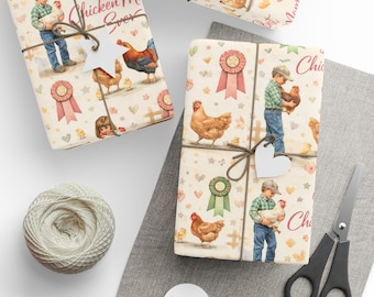 Chicken Mom Mothers Day Wrapping Paper | Funny Chicken Gift Wrap | Backyard Chicken Lover Gift | Farm Mom Gift Wrap | Best Chicken Mom Ever