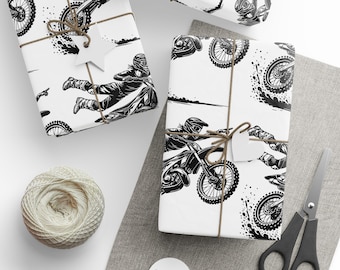 Motorcycle Gift Wrap: Moto Fanatic Present Decoration