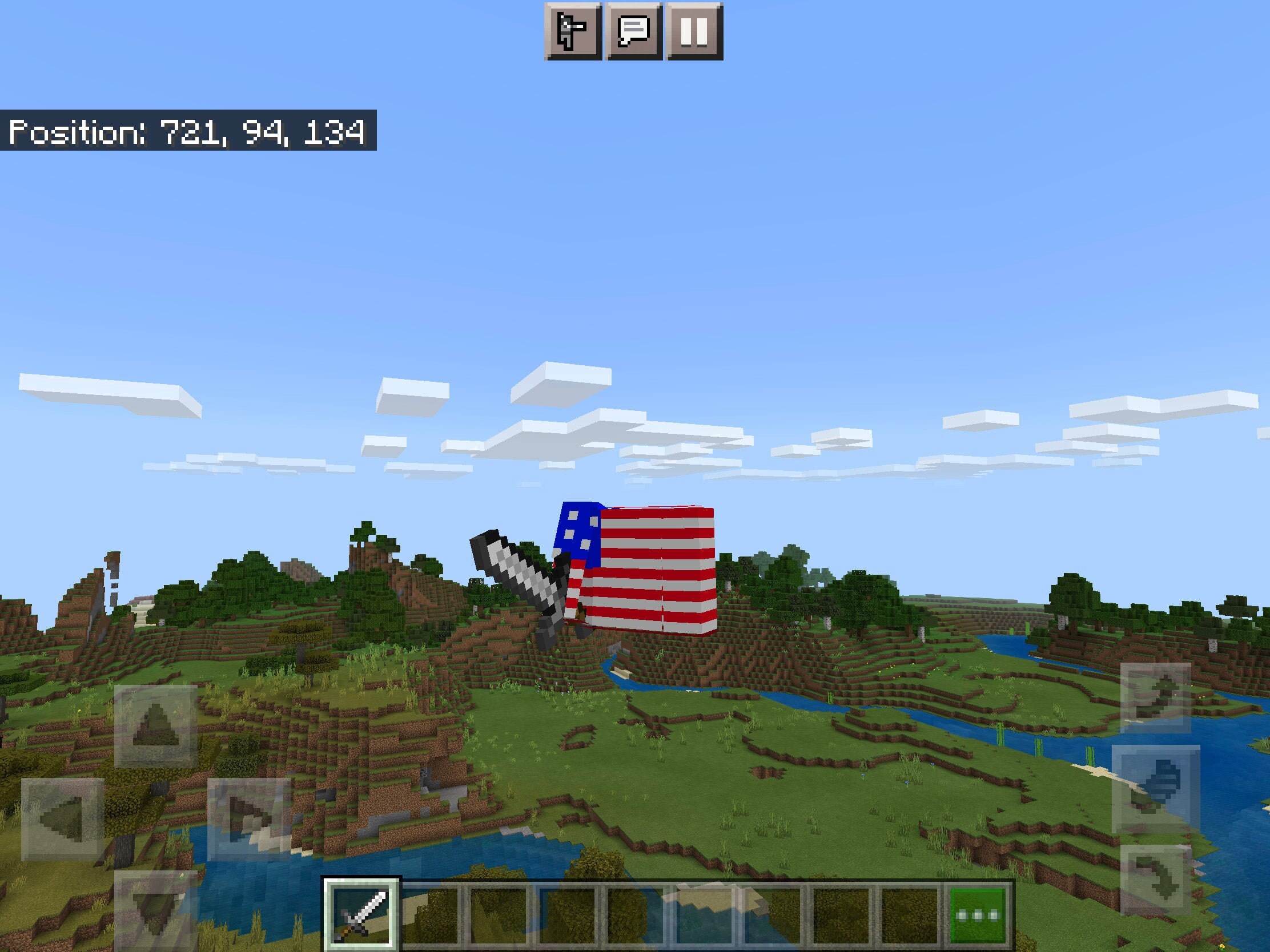 FLOATING USA FLAG Minecraft Skin for Bedrock and Java Etsy UK