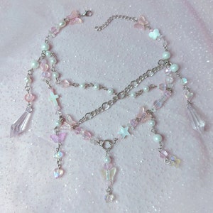 Kawaii butterfly beaded princess necklace