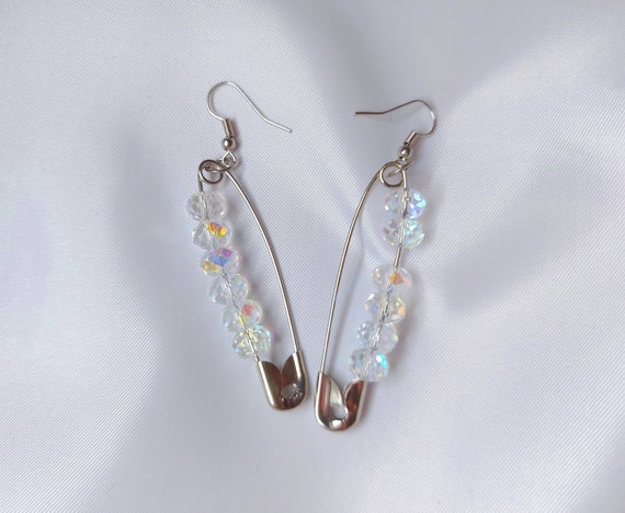 Safety pin earrings alternative fashion