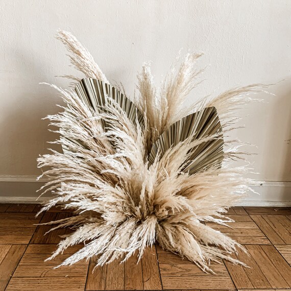Pampas Grass Arrangement Boho Wedding Decor Dried Floral Etsy