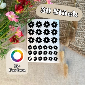 Gänseblumen aus Vinyl // Stickerbogen zum Personalisieren Blüte Blume Aufkleber Set