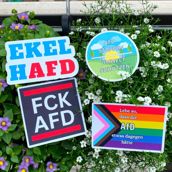 FCK AFD Vinyl Sticker Wasserfest Set // 4 Stück