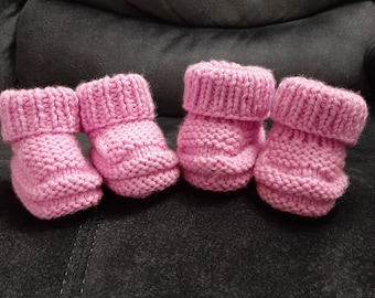 Knit Baby Booties | Baby Socks | Baby Slippers | Baby Shoes | Baby Shower Gift | Baby Gift | Pregnancy Announcement | Unisex Baby Booties