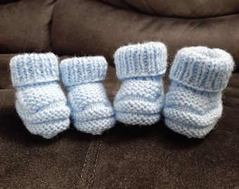 Knit Baby Booties | Baby Socks | Baby Slippers | Baby Shoes | Baby Shower Gift | Baby Gift | Pregnancy Announcement | Unisex Baby Booties