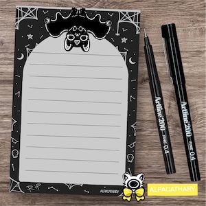 NOTEPAD spooky goth horror bat 50 pages