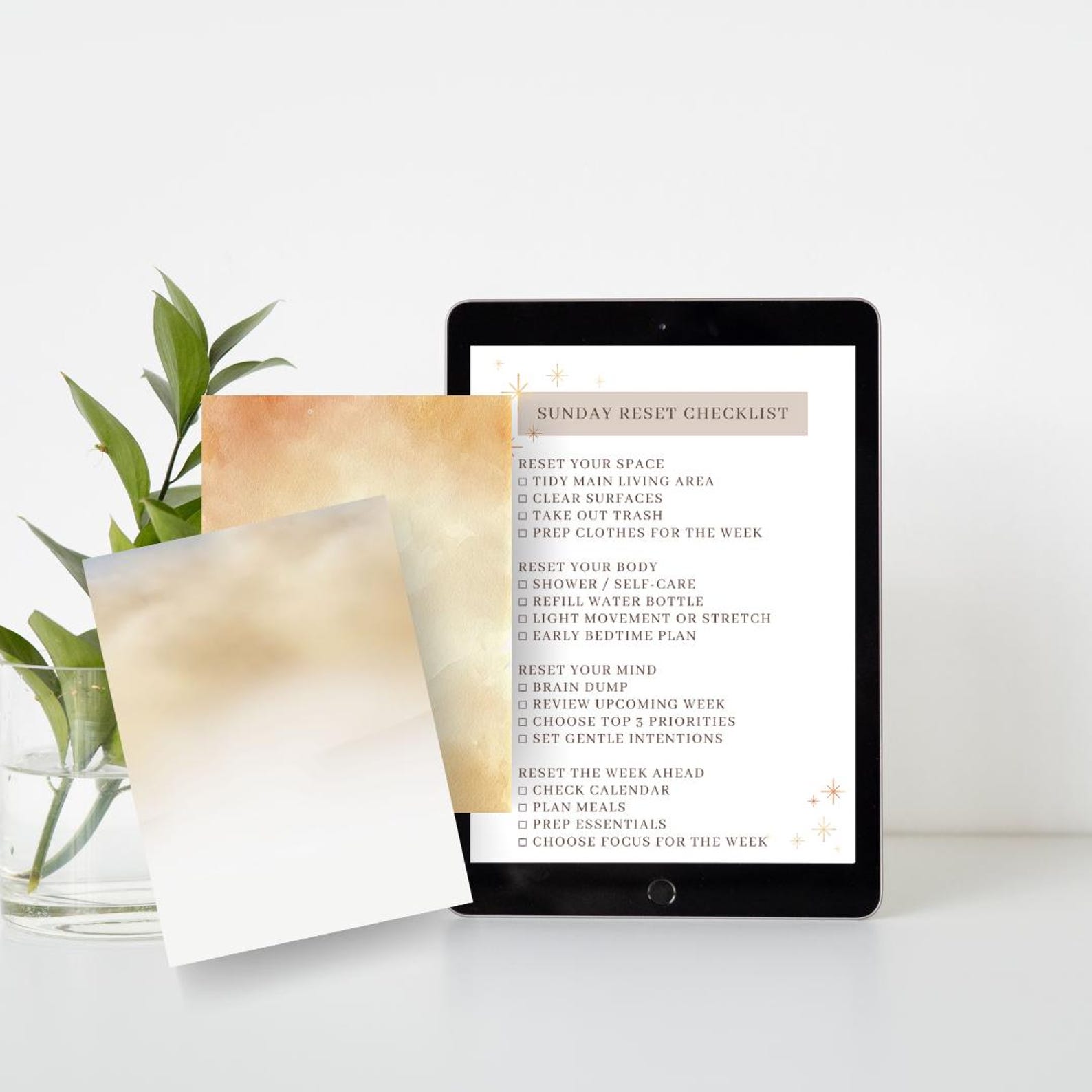 Sunday Reset Checklist.pdf Sunday Reset Checklist Printable | Weekly Reset Planner PDF | Minimal ...
