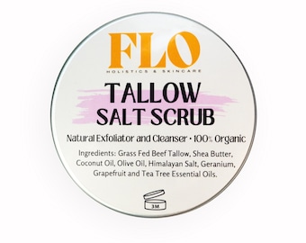 Tallow Salt Scrub – Natural Organic Exfoliator with Himalayan Salt & Oils