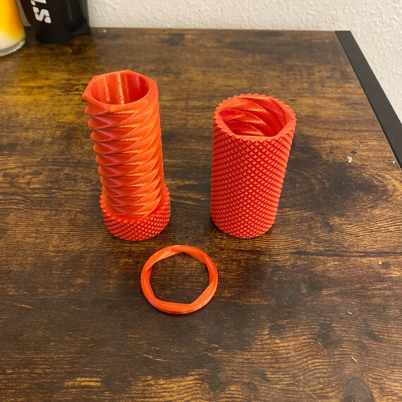 Knurled Twist Container 3D Printed Container Twist Fidget Etsy