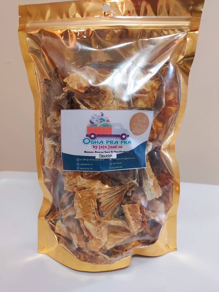 Dried Stockfish - 6.oz Nigeria Stockfish/Opkoroko/Africa/Oven Baked/Dried  fish/Organic/All Natural