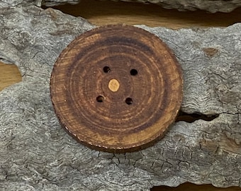 Natural Wood Button - 5cm