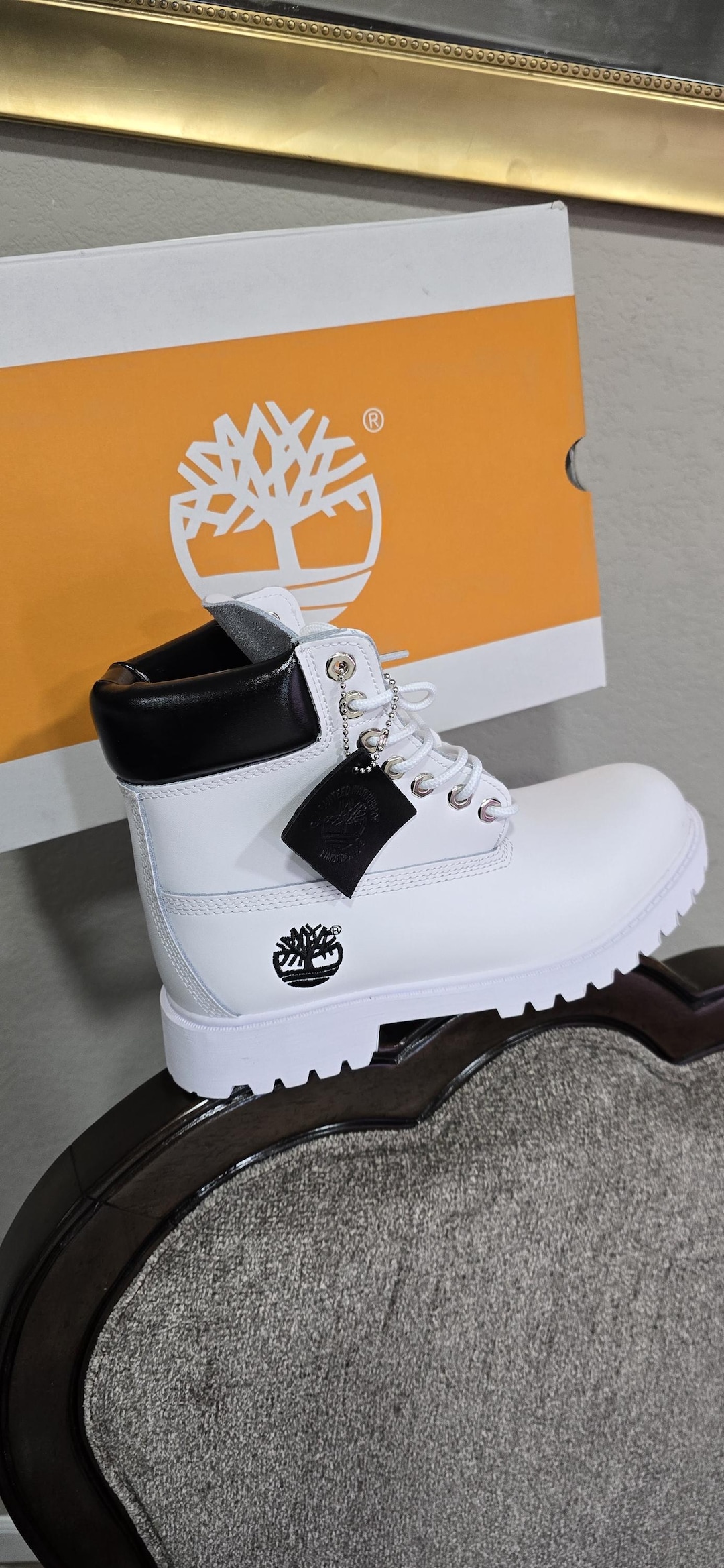 White Suede Construction Timberland Boots White Timberland Boots